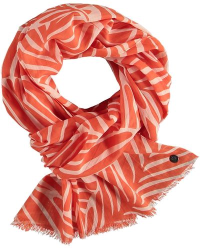 Fraas Palm Leaves Scarf - Red