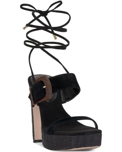 Jessica Simpson Caelia Strappy High Heel Platform Sandals - Black