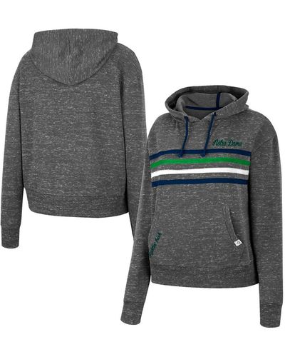 Colosseum Athletics Notre Dame Fighting Irish Backstage Speckled Pullover Hoodie - Gray