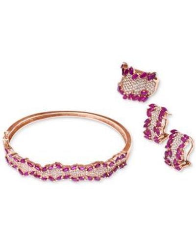 Effy Rosa By Effy Ruby Diamond Pave Jewelry Collection In 14k Rose Gold - Pink