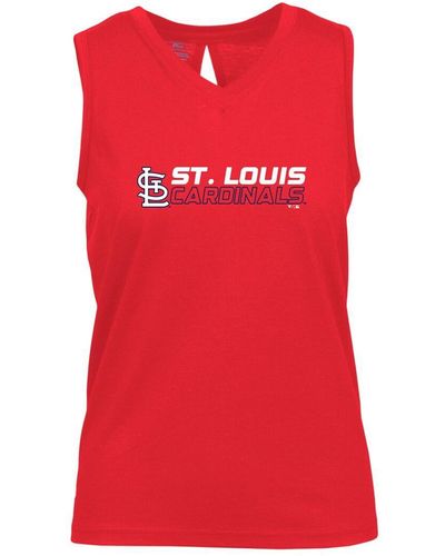 Levelwear St. Louis Cardinals Paisley Chase V-neck Tank Top - Red