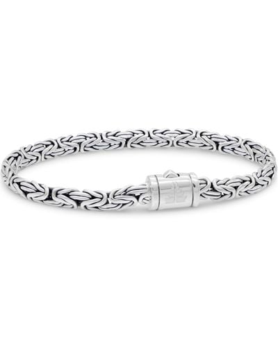 DEVATA Borobudur Oval 5mm Chain Bracelet - White
