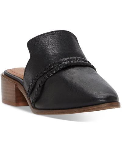 Lucky Brand Marisole Braided Block-heel Clog Mules - Black