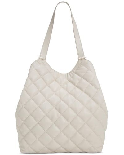 INC International Concepts Andria Quilted Extra Large Tote - Natural