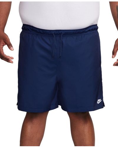 Nike Club Flow Relaxed-fit 6" Drawstring Shorts - Blue