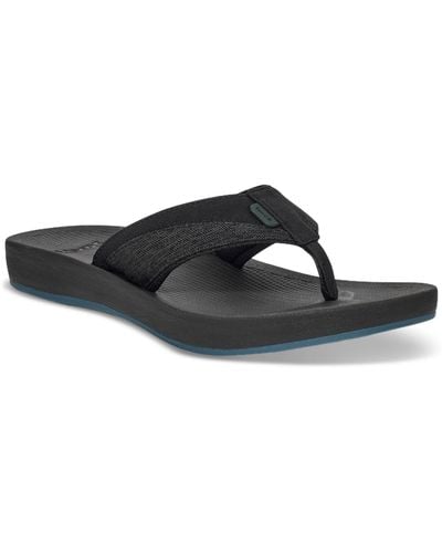 Sanuk Cosmic Seas Slip-on Thong Sandals - Black