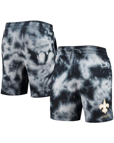 KTZ New Orleans Saints Tie-dye Shorts - Black