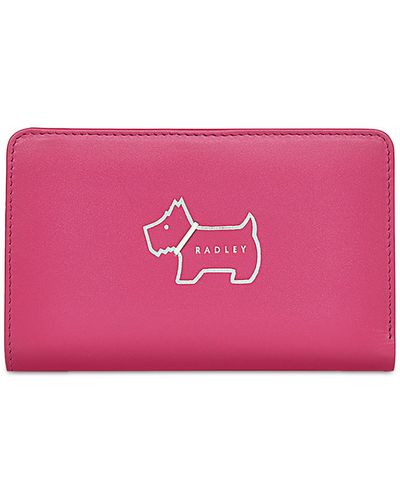 Radley Heritage Dog Outline Mini Flap Over Wallet - Pink
