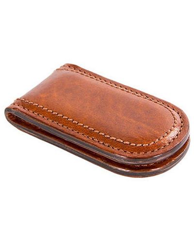 Bosca Dolce Leather Money Clip - Brown