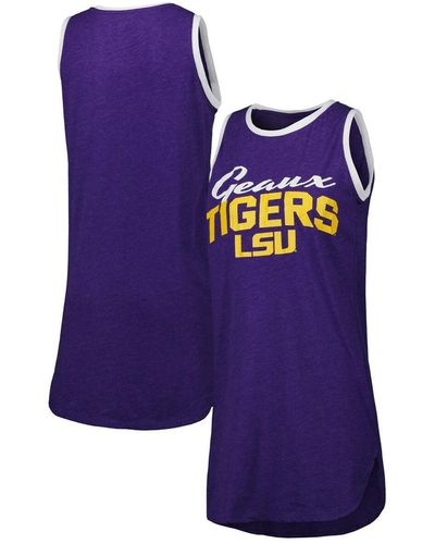 Concepts Sport Purple And White Lsu Tigers Tank Nightshirt