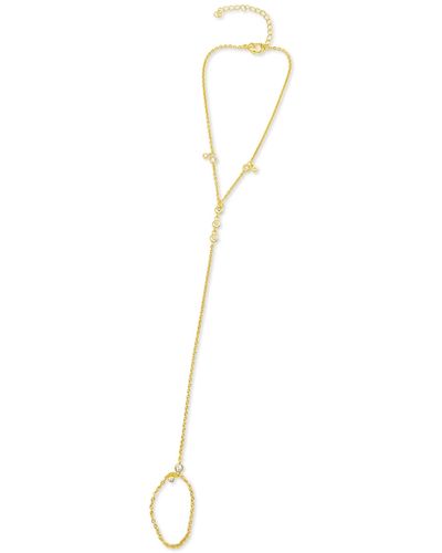 Adornia 14k -plated Adjustable Hand Chain - White