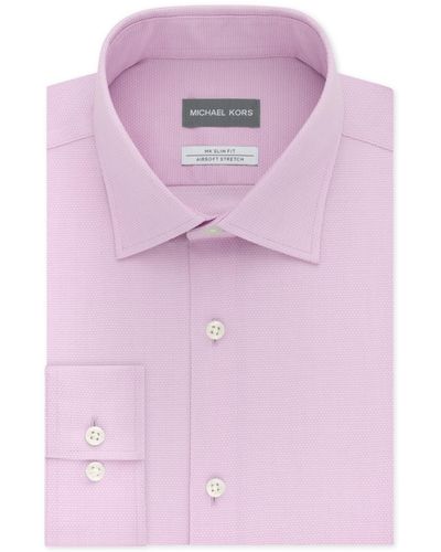 Michael Kors Regular Fit Airsoft Non-iron Performance Dress Shirt - Pink