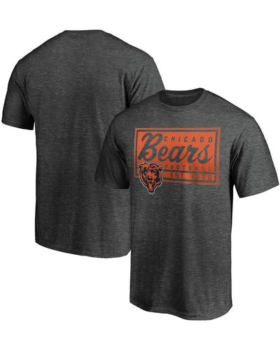 Majestic Heather Charcoal Chicago Bears Showtime Plaque T-shirt - Gray
