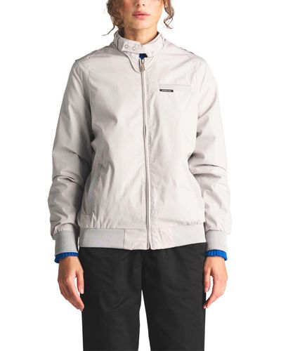 Members Only Classic Iconic Racer Jacket (slim Fit) - Gray