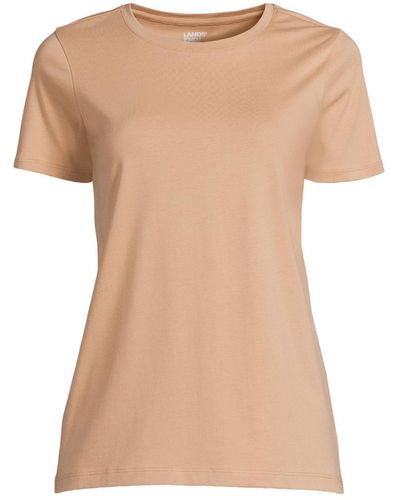 Lands' End Tall Relaxed Supima Cotton T-shirt - Natural