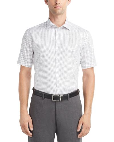 Van Heusen Slim-fit Flex Collar Short-sleeve Dress Shirt - White