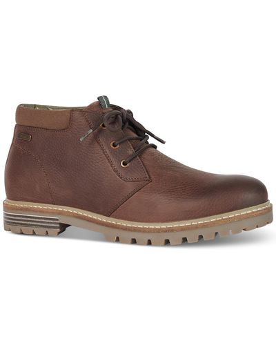Barbour Boulder Leather Chukka Boots - Brown