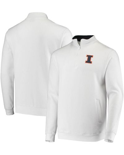 Colosseum Athletics Illinois Fighting Illini Tortugas Logo Quarter-zip Jacket - White