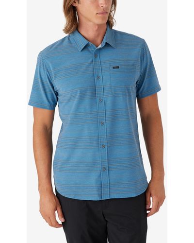 O'neill Sportswear Trvlr Upf Traverse Stripe Standard Shirt - Blue