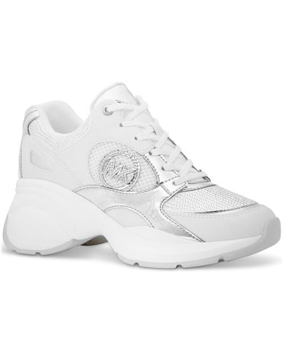 Michael Kors Michael Zuma Lace-up Wedge Sneaker Sneakers - White