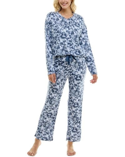 Roudelain 2-pc. Whisperluxe Printed Pajamas Set - Blue