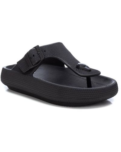 Xti Rubber Flip Flops Sandals By - Black