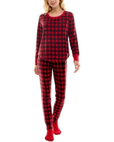 Roudelain 2-pc. Packaged Printed Pajamas & Socks Set - Red