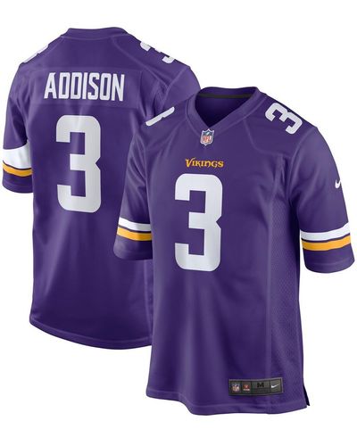 Nike Jordan Addison Minnesota Vikings 2023 Nfl Draft First Round Pick Game Jersey - Purple