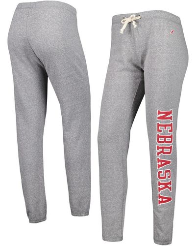 League Collegiate Wear Nebraska Huskers Victory Springs Tri-blend jogger Pants - Gray