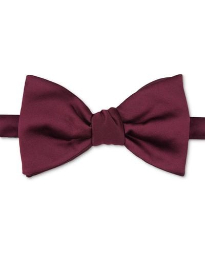Alfani Oversized Satin Solid Bow Tie - Red