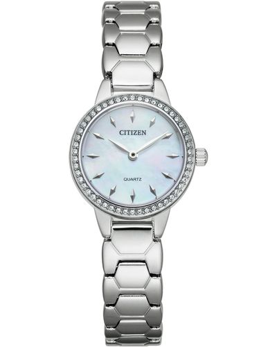 Citizen Quartz Stainless Steel Bracelet Watch 24mm - Metallic