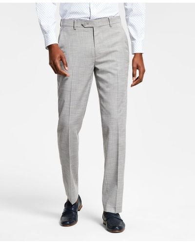 Alfani Slim-fit Solid Knit Suit Pants, Created For Macy's - Gray
