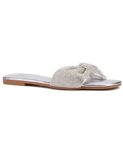 New York & Company Karli Flat Sandal - White