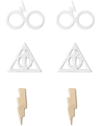 Harry Potter Stud Earrings Set - White