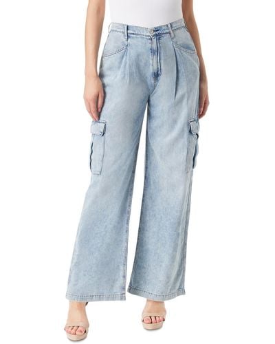 Jessica Simpson Jenna Cotton Cargo Jeans - Blue