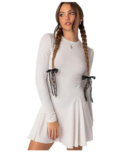 Edikted Lyria Mini Dress - White