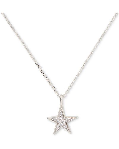 Kate Spade Silver-tone Pave Star Pendant Necklace - Metallic