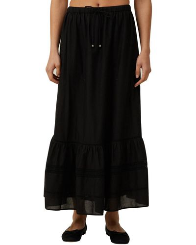 Cotton On Rylee Lace Maxi Skirt - Black