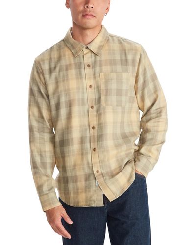 Marmot Fairfax Classic-fit Plaid Button-down Flannel Shirt - Natural