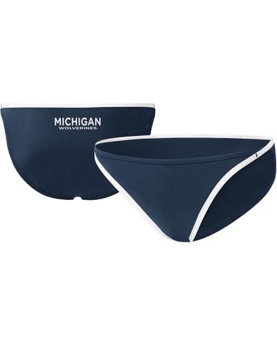 G-III 4Her by Carl Banks Michigan Wolverines Play Action Bikini Bottoms - Blue