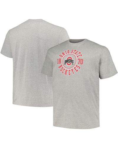 Champion Ohio State Buckeyes Big And Tall Circle Logo T-shirt - Gray