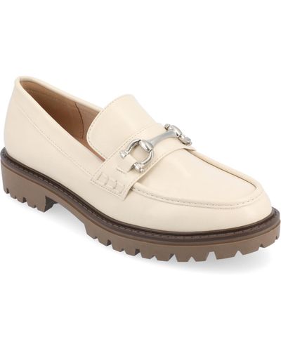 Journee Collection Jessamey Lug Sole Loafers - White