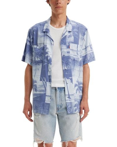 Levi's Relaxed-fit Camp Collar Shirt - Blue