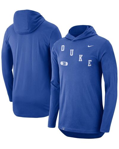 Nike Duke Blue Devils Team Performance Long Sleeve Hoodie T-shirt