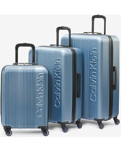 Calvin Klein Verticalism 3 Piece luggage Set - Blue