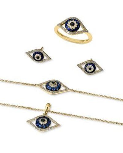 Effy Effy Sapphire Diamond Evil Eye Jewelry Collection In 14k Gold - White