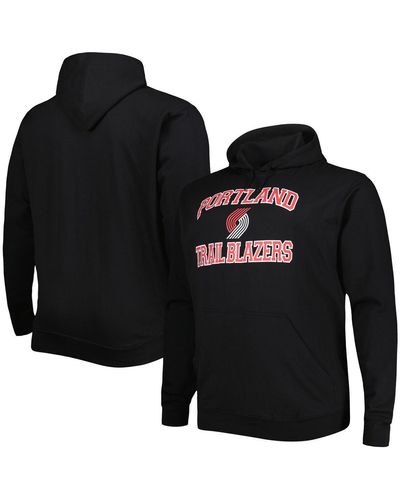 Profile Portland Trail Blazers Big And Tall Heart And Soul Pullover Hoodie - Black