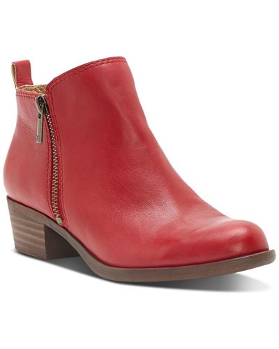Lucky Brand Basel Ankle Booties - Red