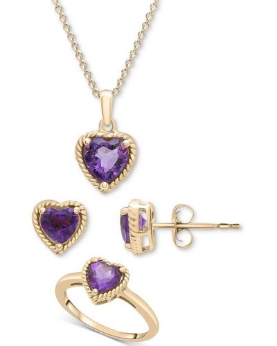 Macy's 3-pc. Set Heart Pendant Necklace - White