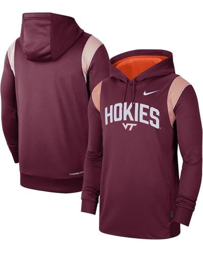 Nike Virginia Tech Hokies 2022 Game Day Sideline Performance Pullover Hoodie - Purple